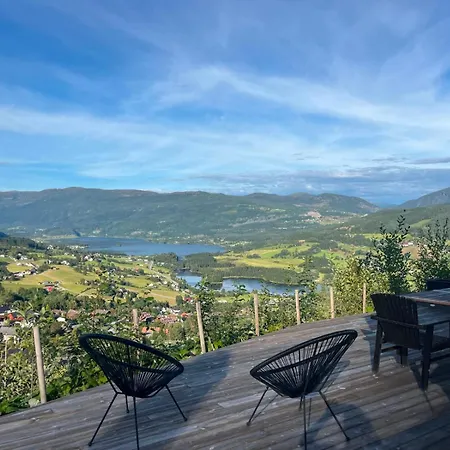 Chalet Panoramic Mountain & Views - Modern Large - Free Parking Voss